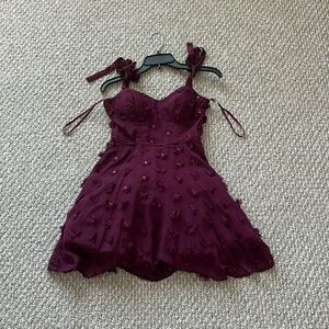 Macy’s Burgundy Stunning Homecoming Dress, Gently Used, in Size 1 - 2